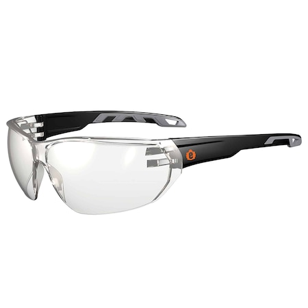 Ergodyne VALI, Safety Glasses, Indoor/Outdoor Lens, Matte Black Frame, Frameless VALI